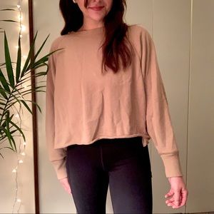 Raw hem aerie crew neck